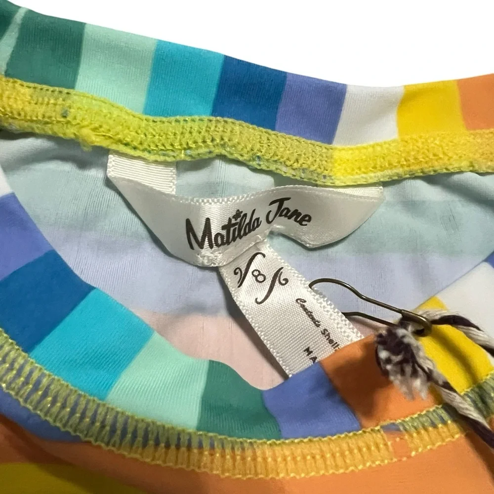 NEW Matilda Jane 12-18m or 8Y Let’s Go Together Undercover Swim Rashguard Stripe